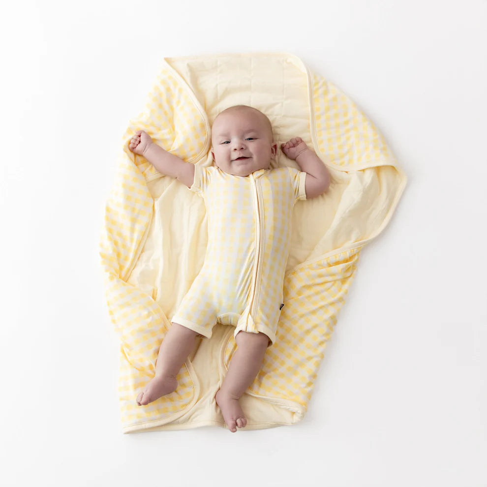 Baby Blanket in Gingham Chamomile