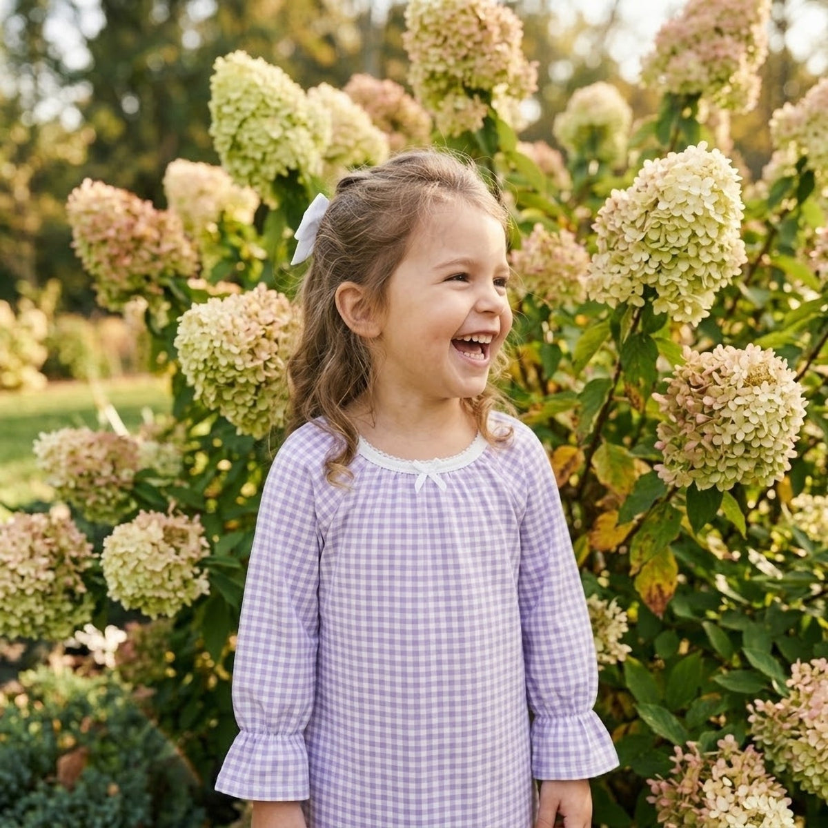 The Grace Nightgown - Lavender Gingham