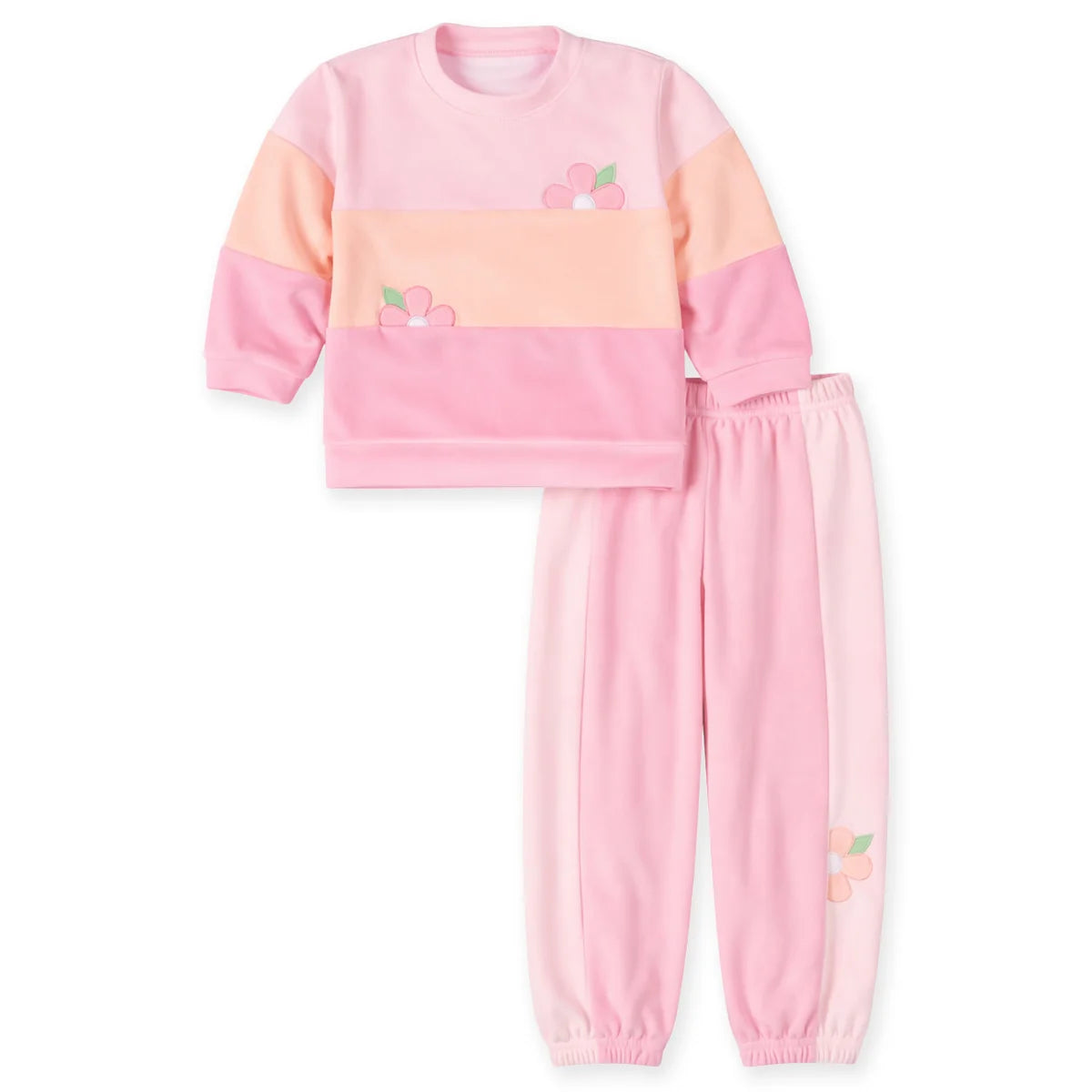 Velour Knit Set w Flowers