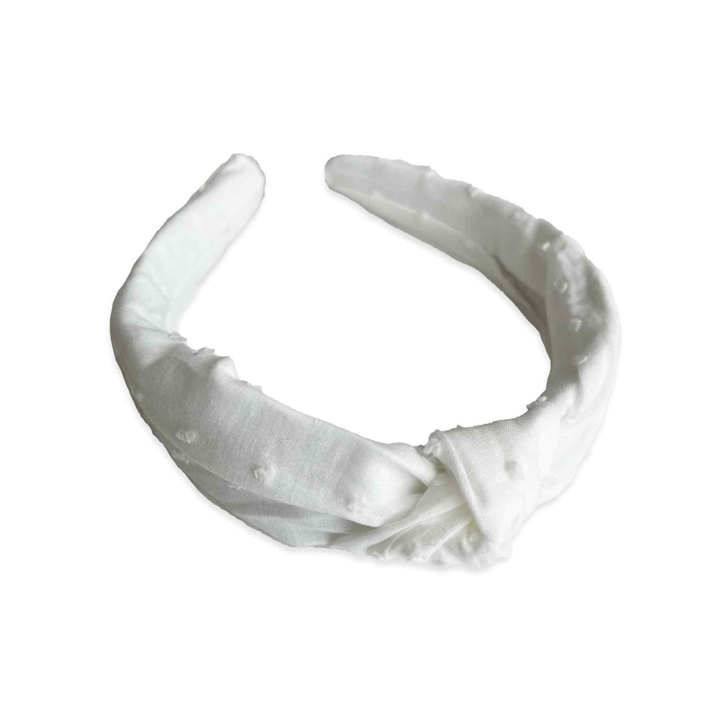 Swiss Dot Cotton Knot Headband
