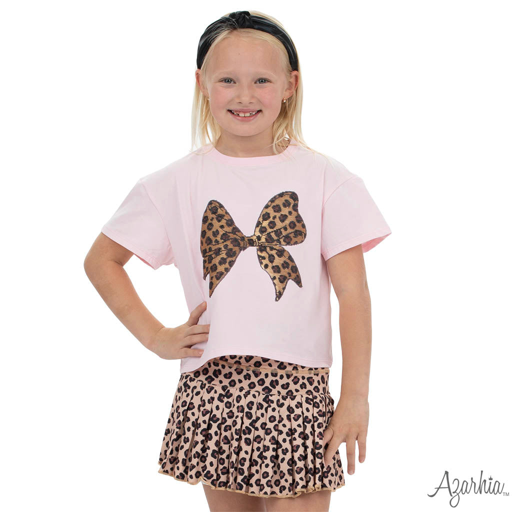 Mini Pleat Skort- Leopard