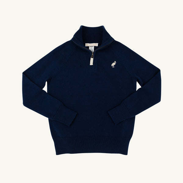 Hayden Half Zip- Nantucket Navy/Osprey Oatmeal