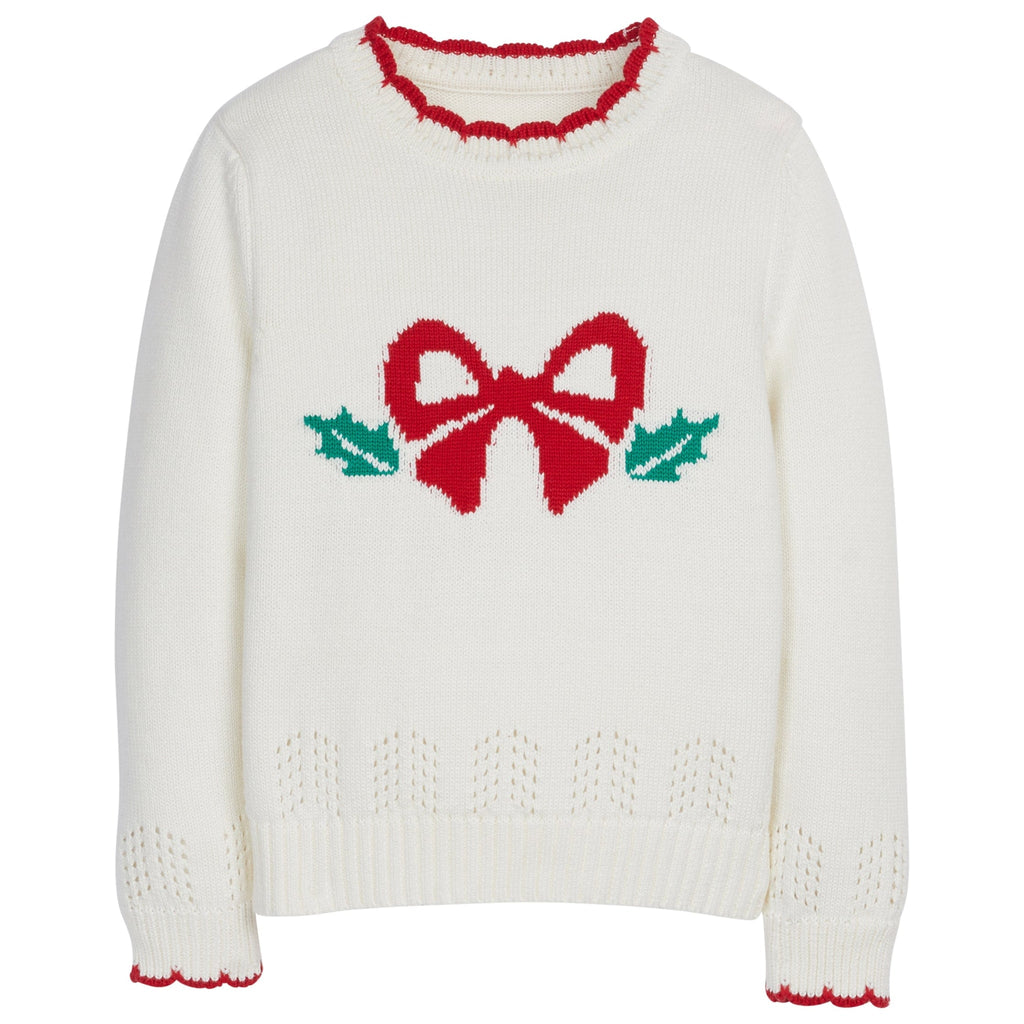 Holly & Bow Pointelle Sweater