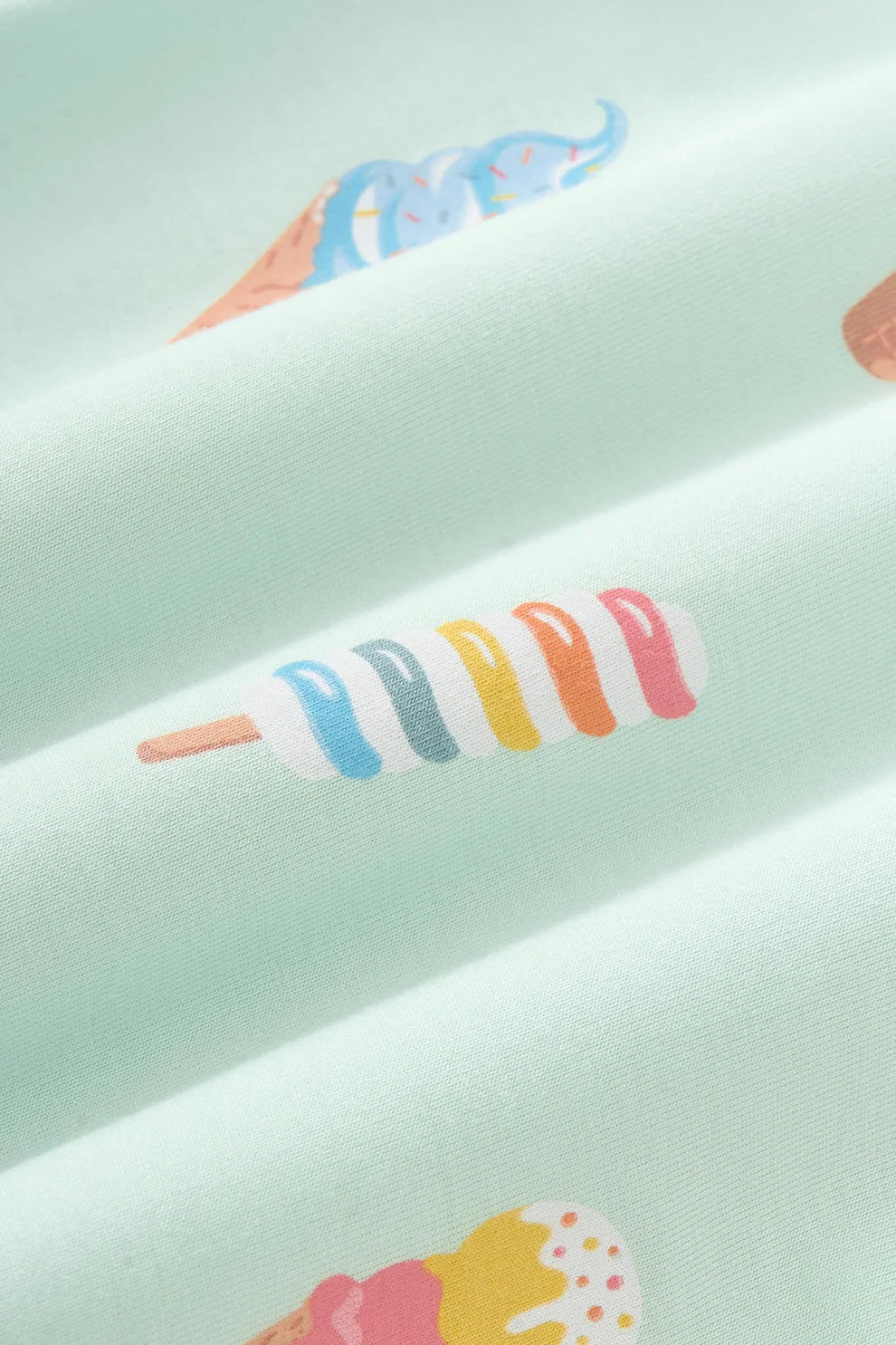 Zippered Footie in Mint Ice Cream