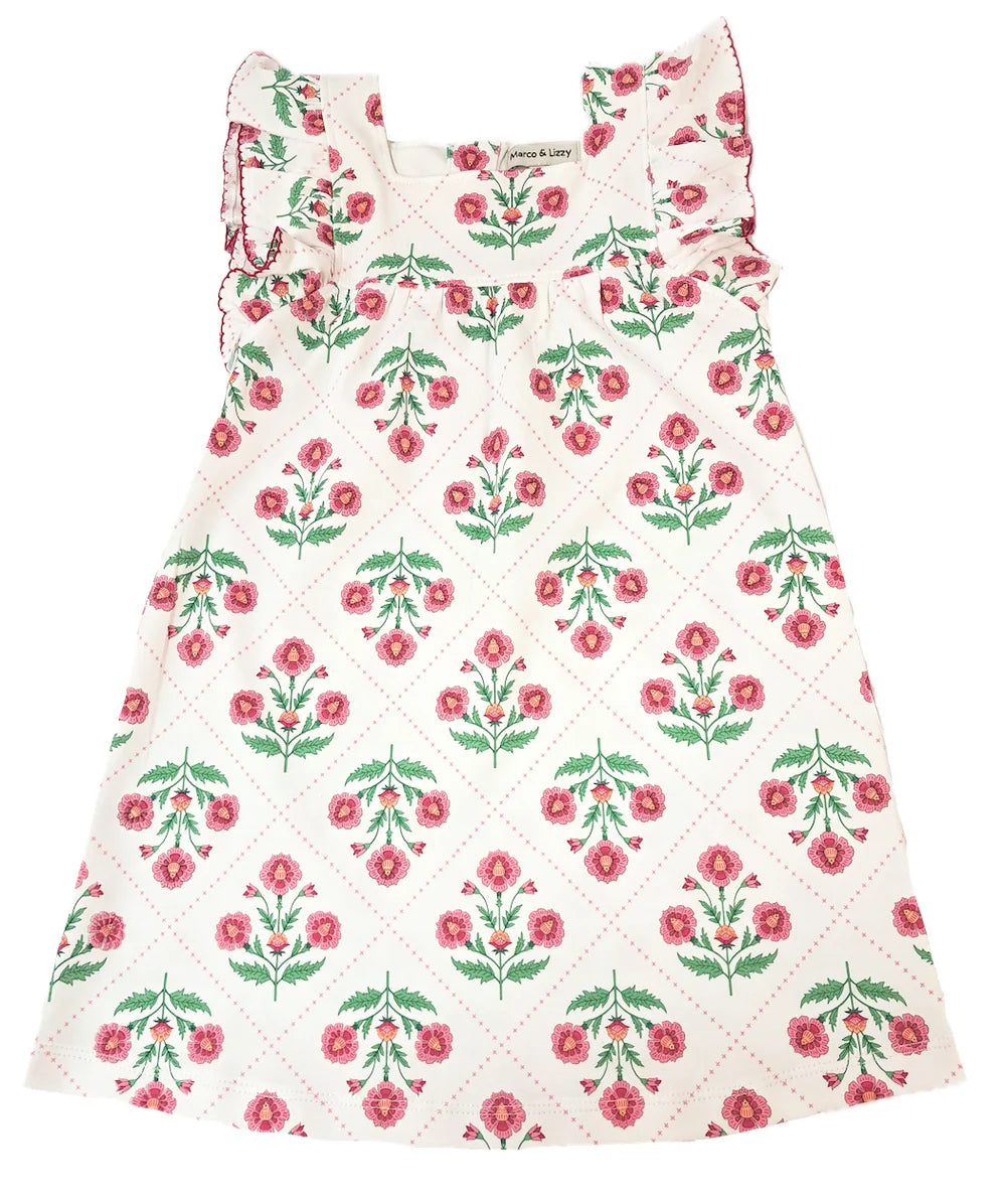 Madison Floral Print Ruffle Girl's Dress