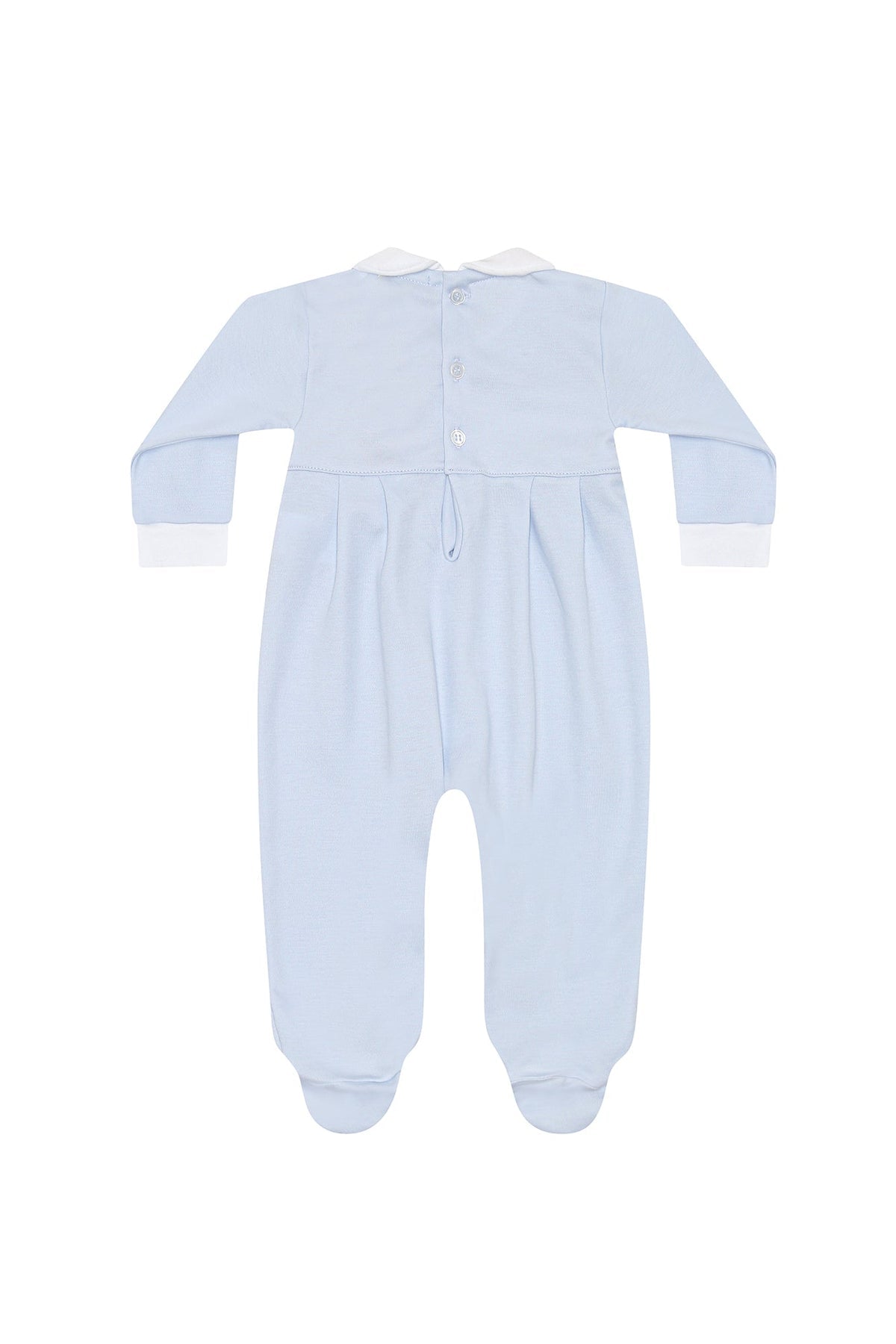 Signature Smocked Blue Footie