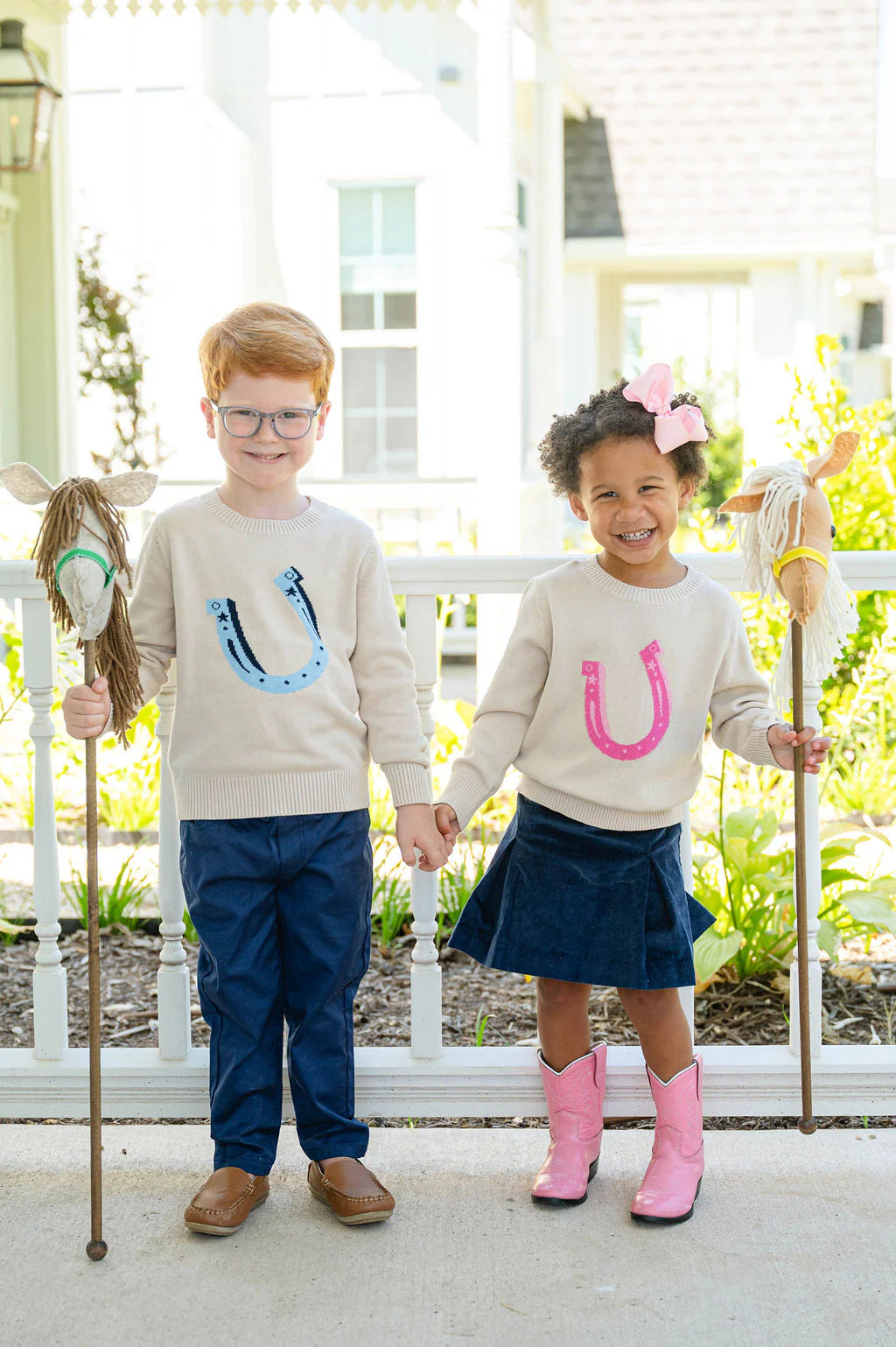 Blue Horseshoe Sweater