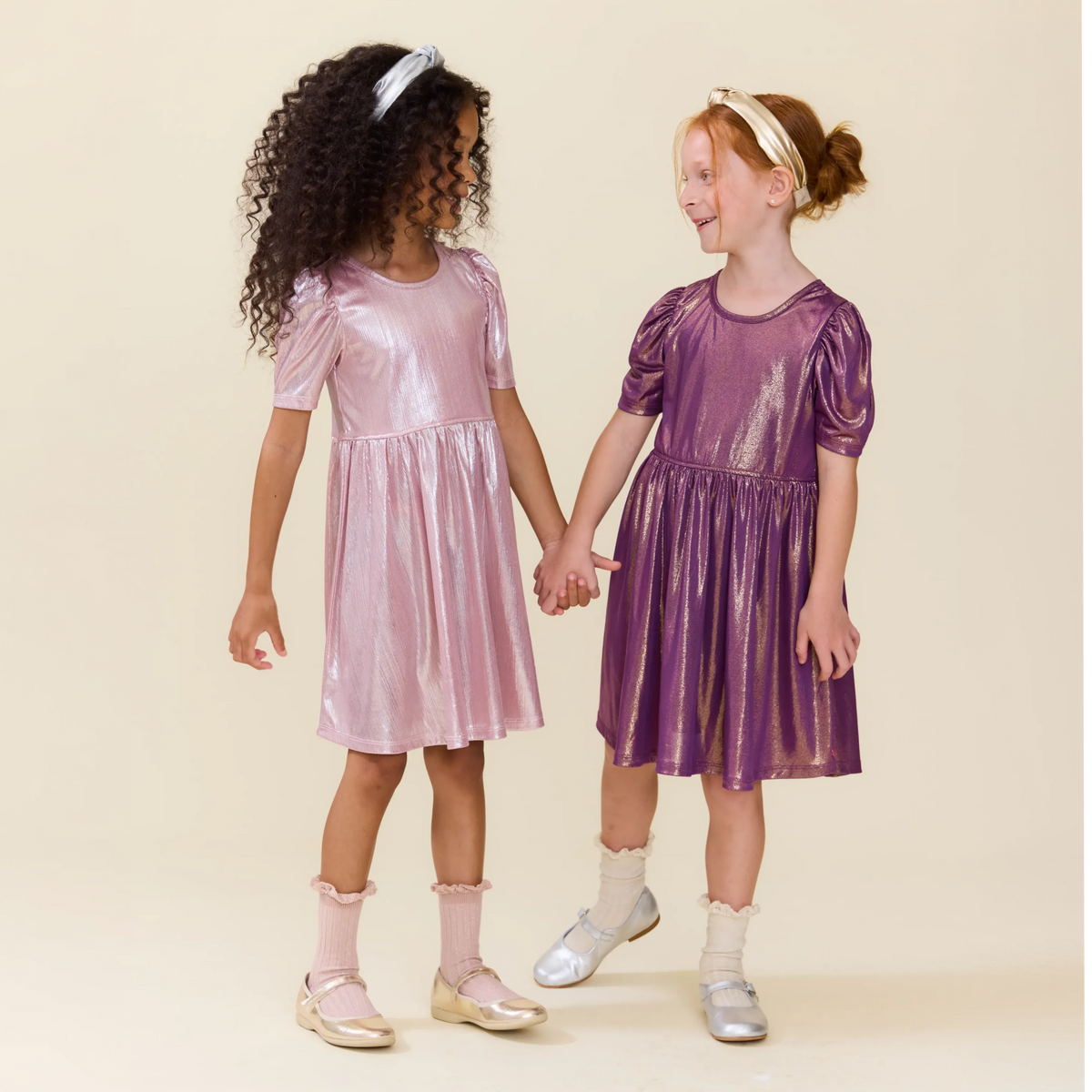 Lame Laurie Dress - Glitter Pink