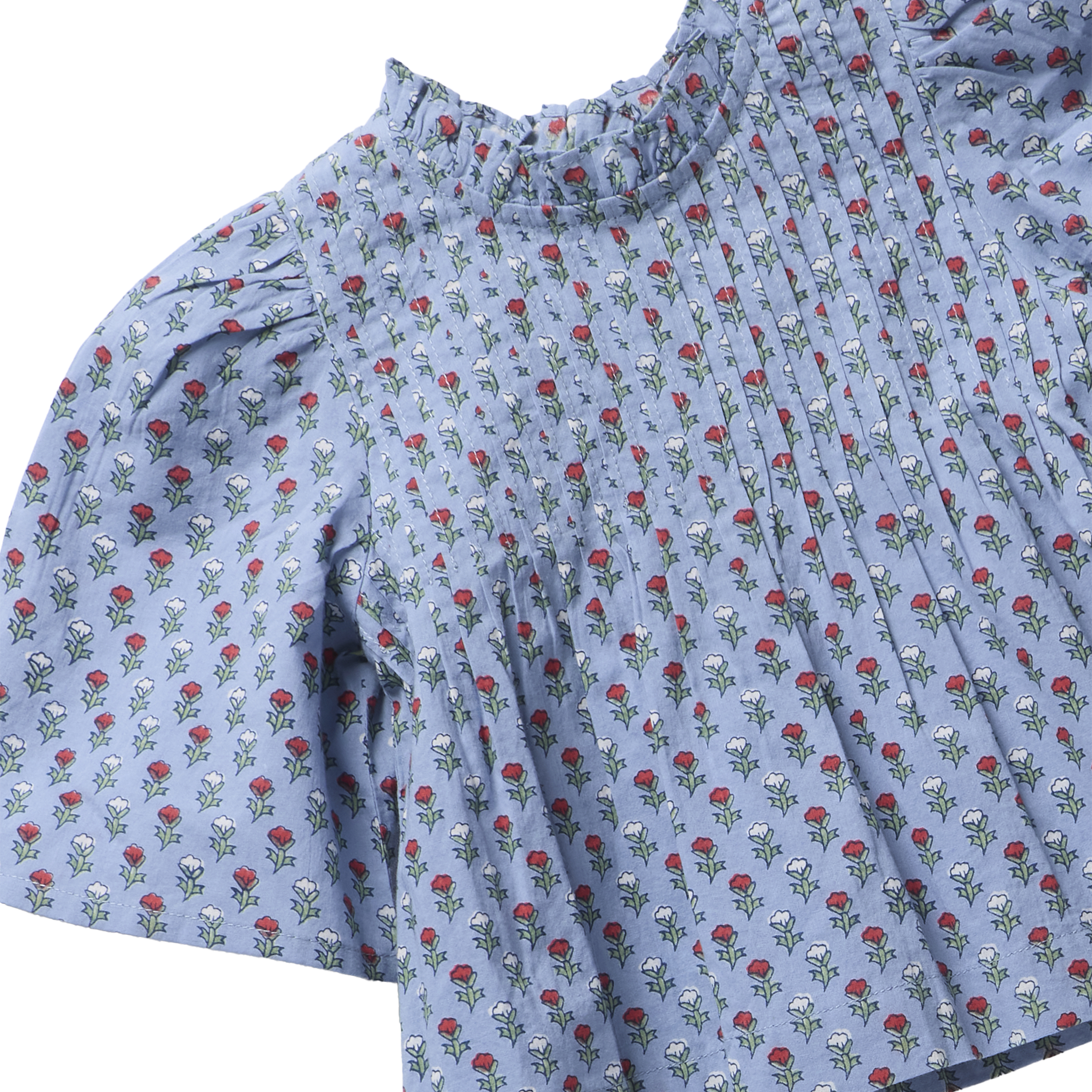 Jaipur Top + Short Set - Light Blue Carnation
