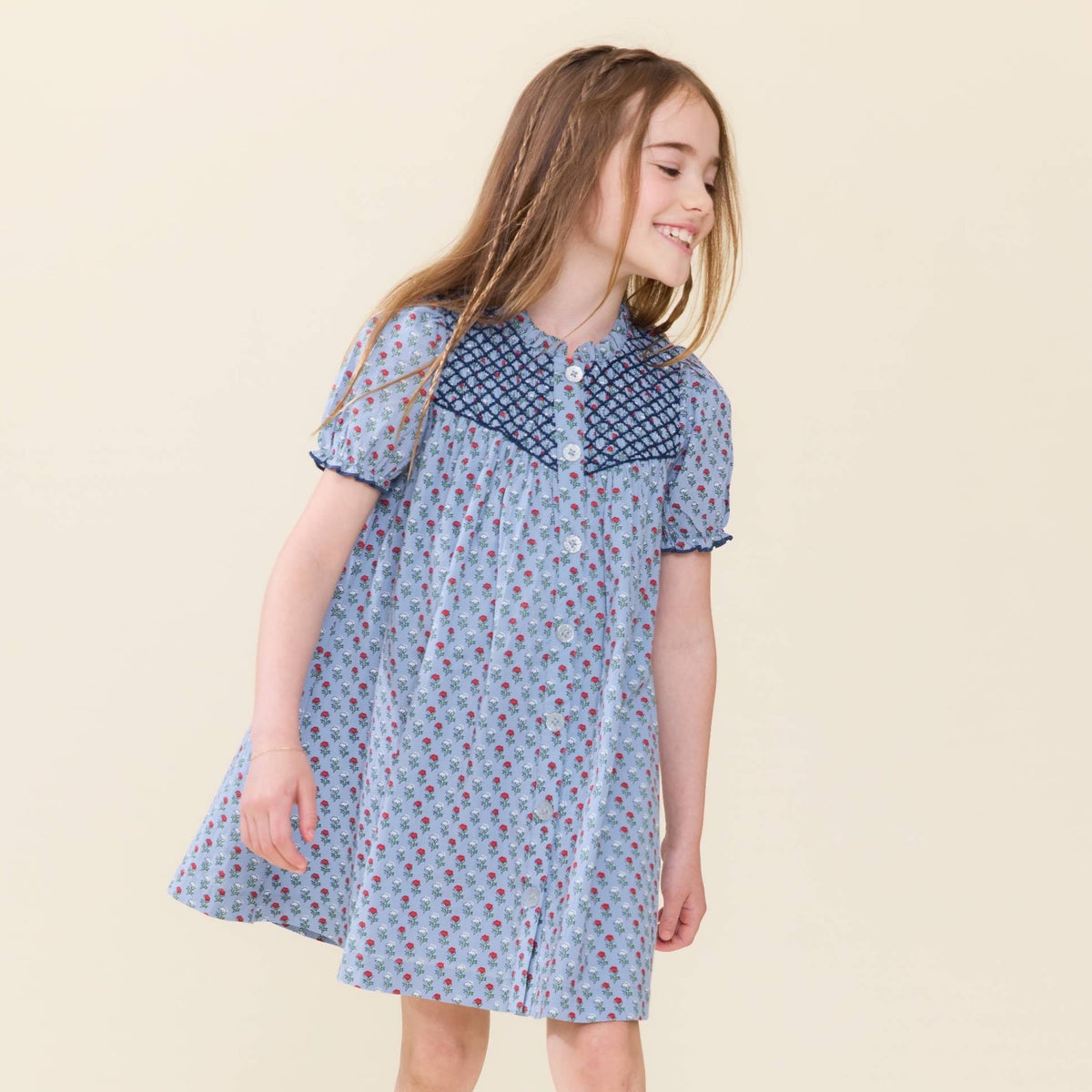 Lucia Dress - Light Blue Carnation