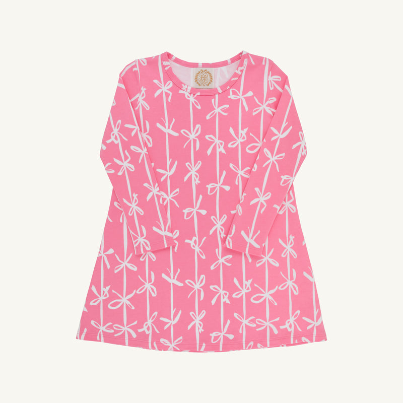 Long Sleeve Polly Play Dress- Braselton Bows