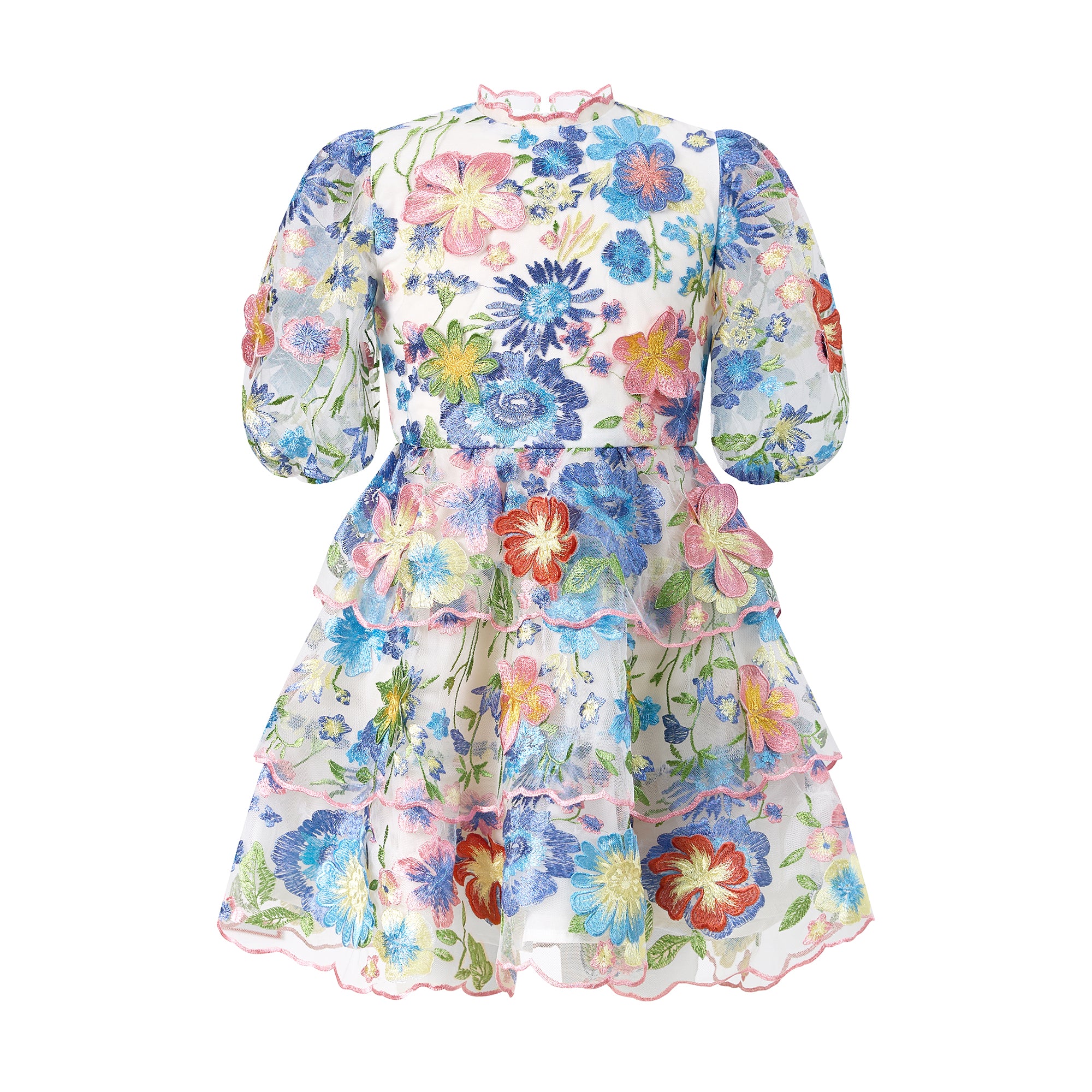 Laura Embroidered Mini Dress