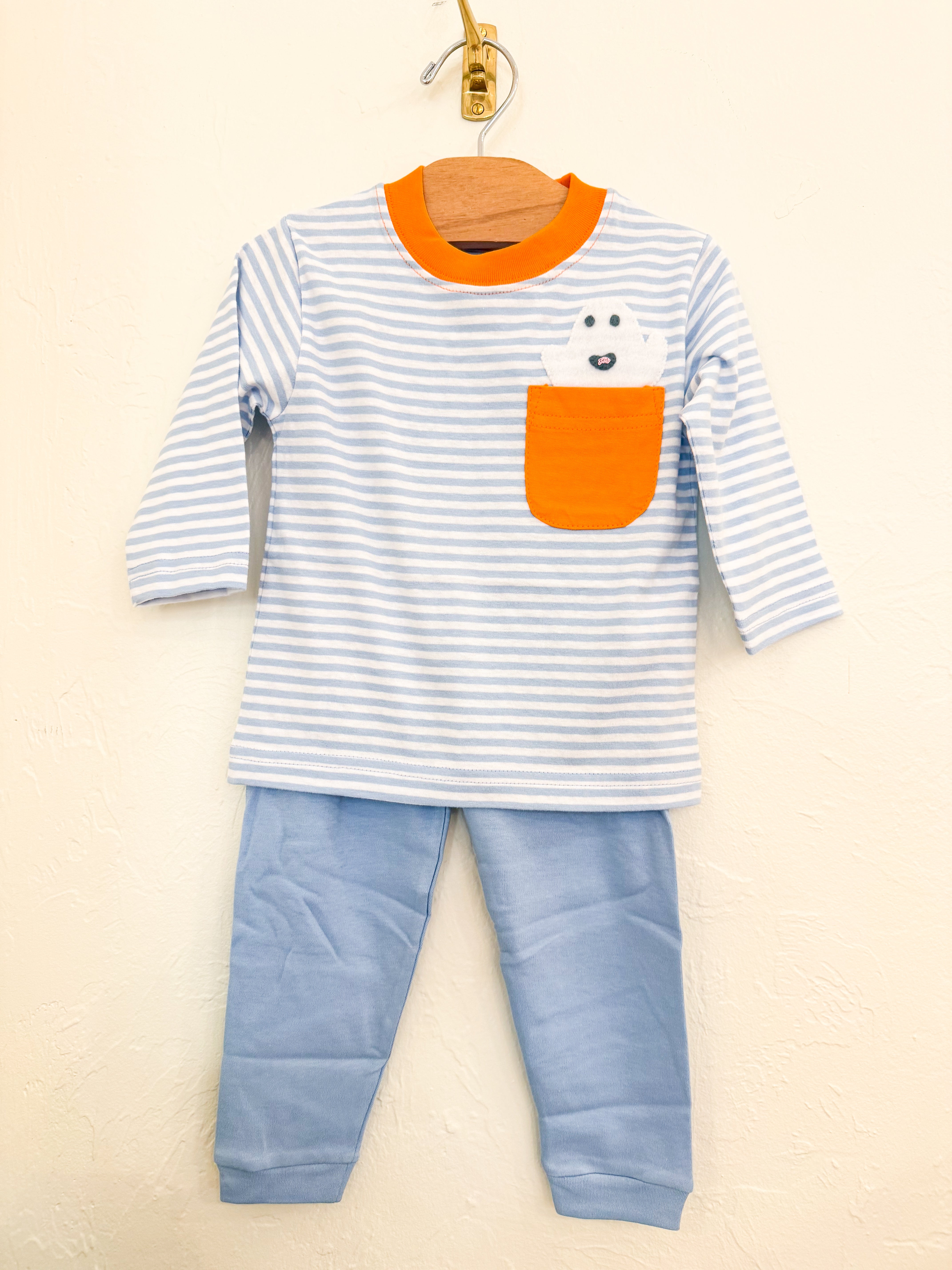 Ghost Applique Long Sleeve T-Shirt Set