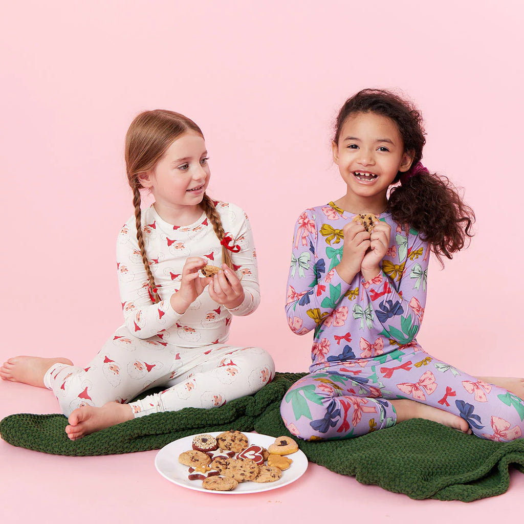 Kids Bamboo PJ Set - Bow Party