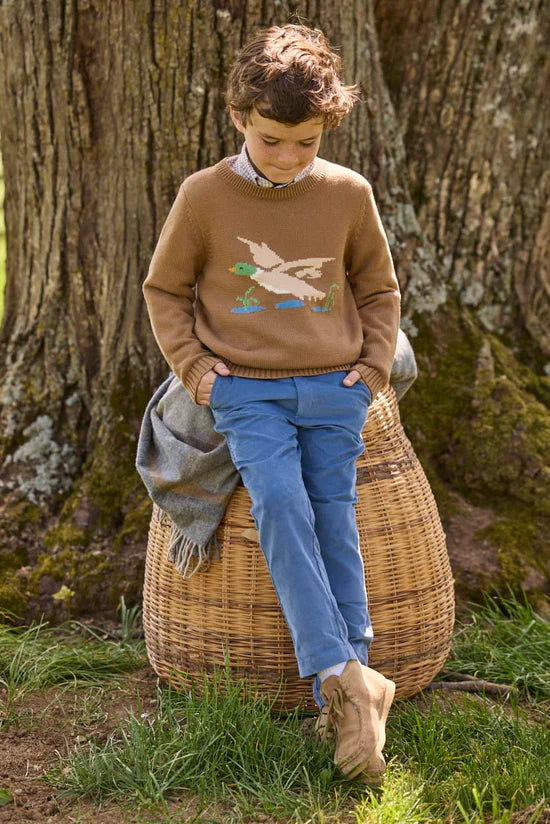 Classic Stormy Blue Corduroy Pants