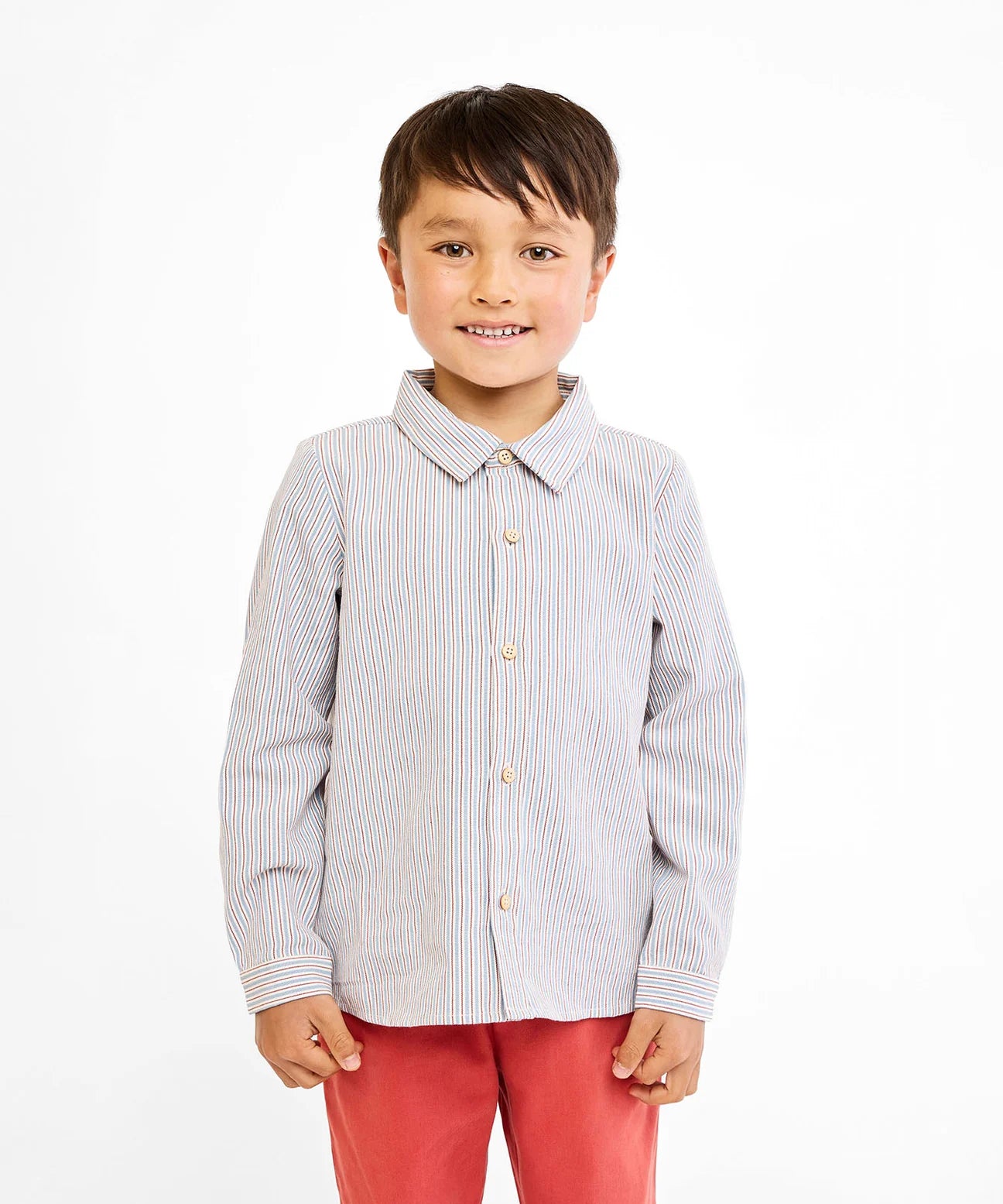 Jeffie Shirt- Indigo Stripe