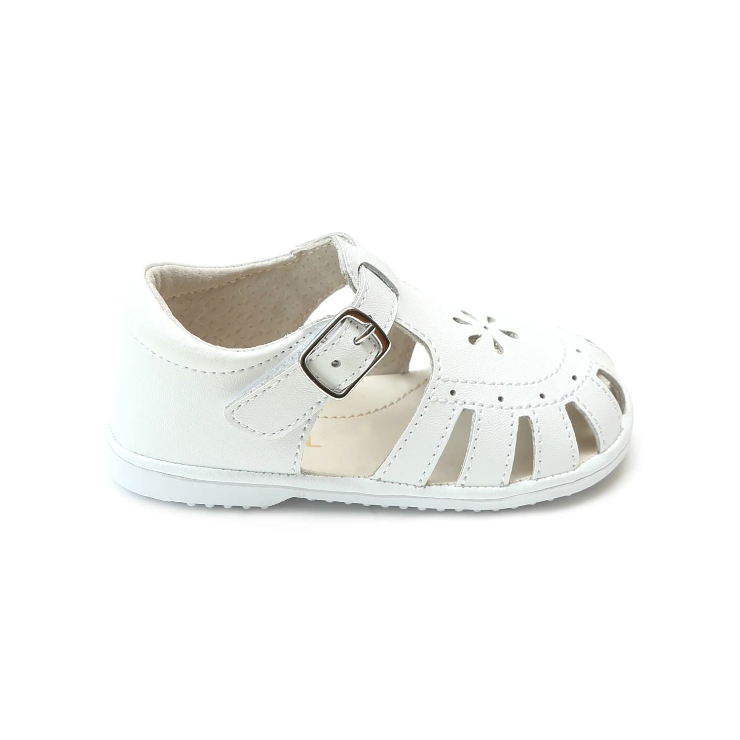 White Shelby Caged Baby Sandal