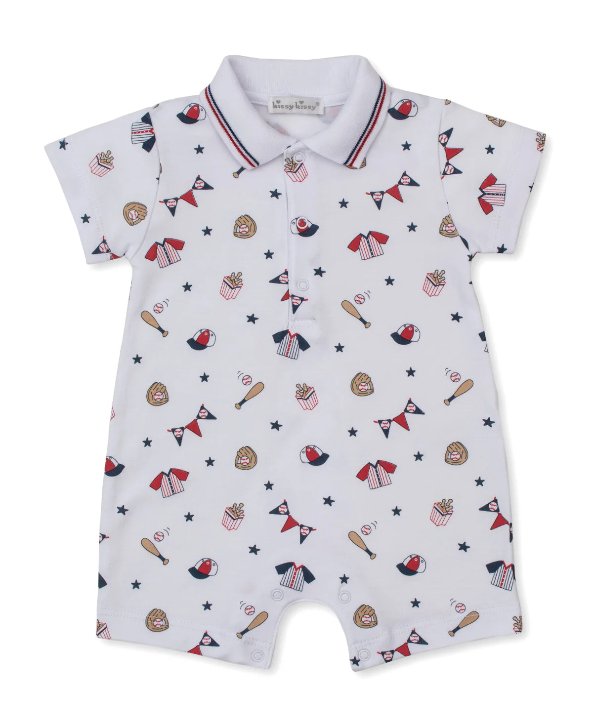 Fly Ball Short Playsuit w/ Collar