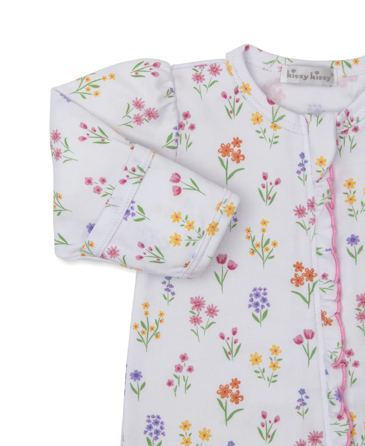 Summer Wildflowers White Zip Footie
