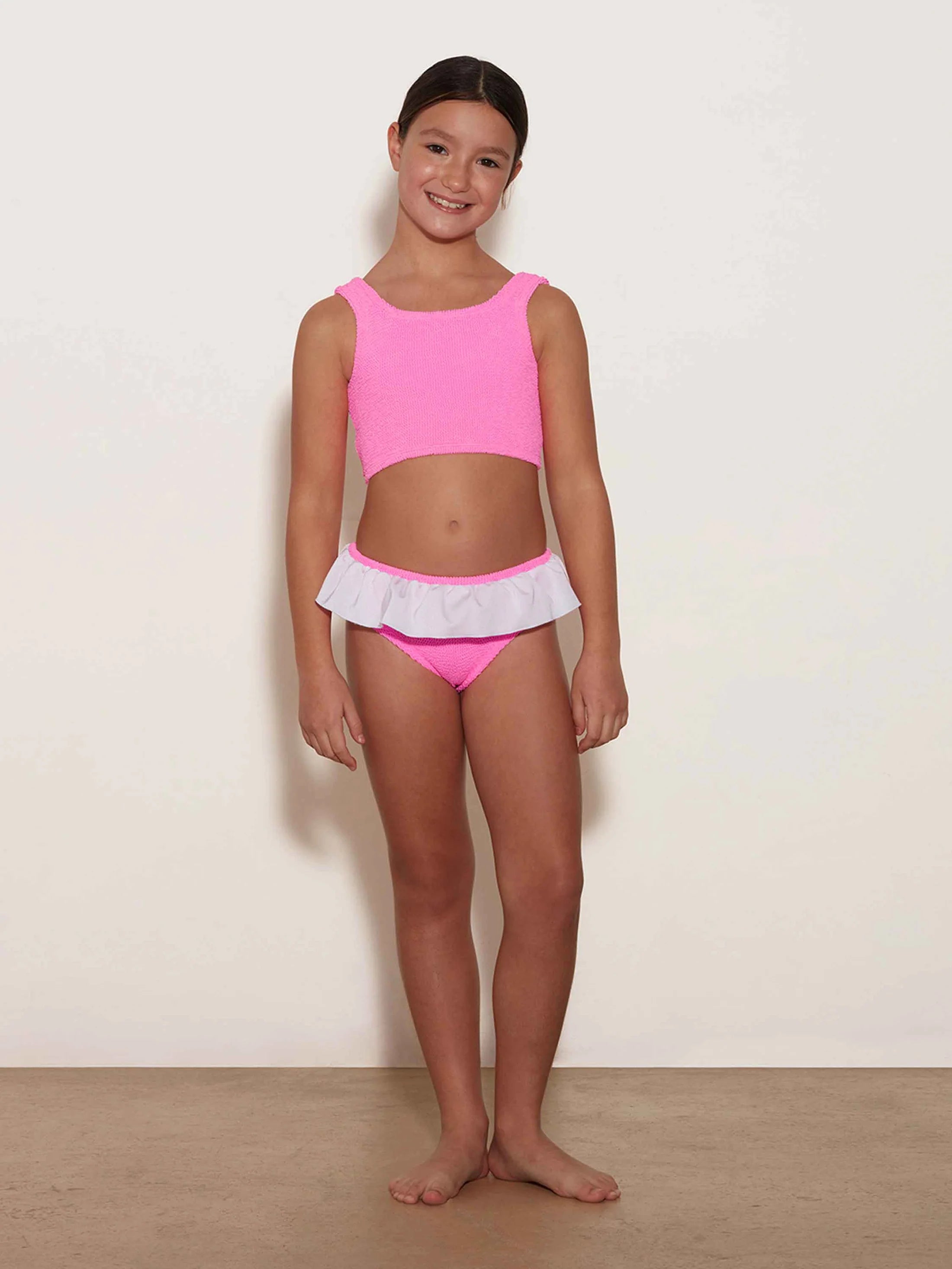 Kids Olive Bikini (Ages 7 to 12)- Bubblegum