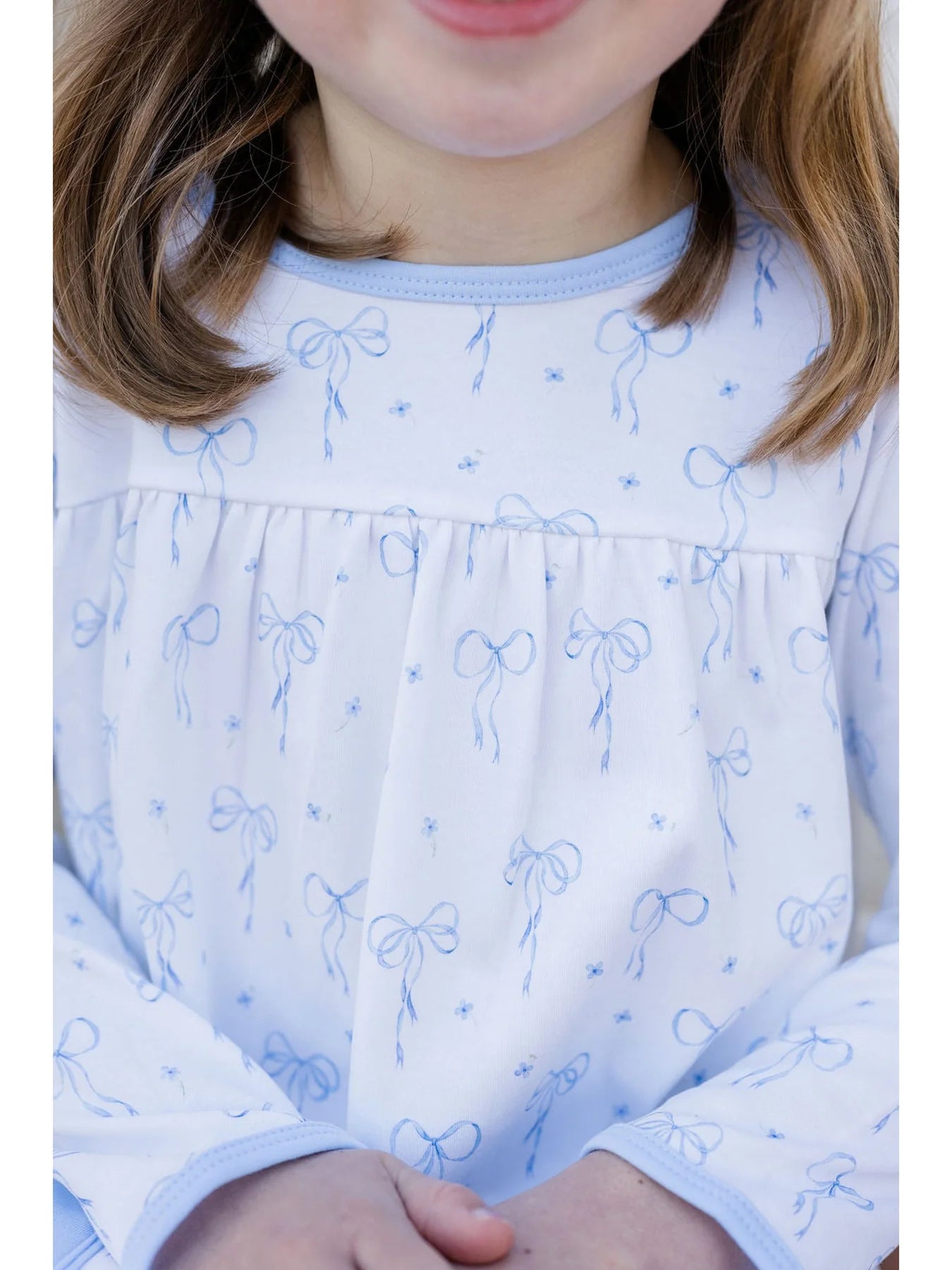 Lennon Dress- Blue Bows