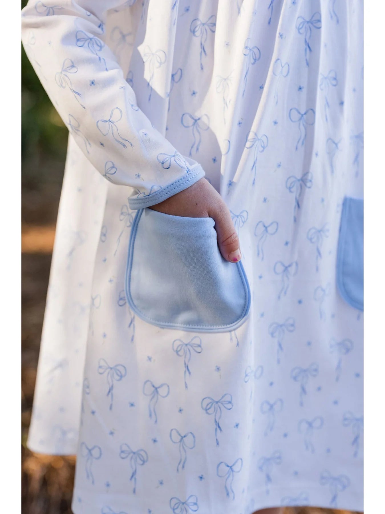 Lennon Dress- Blue Bows
