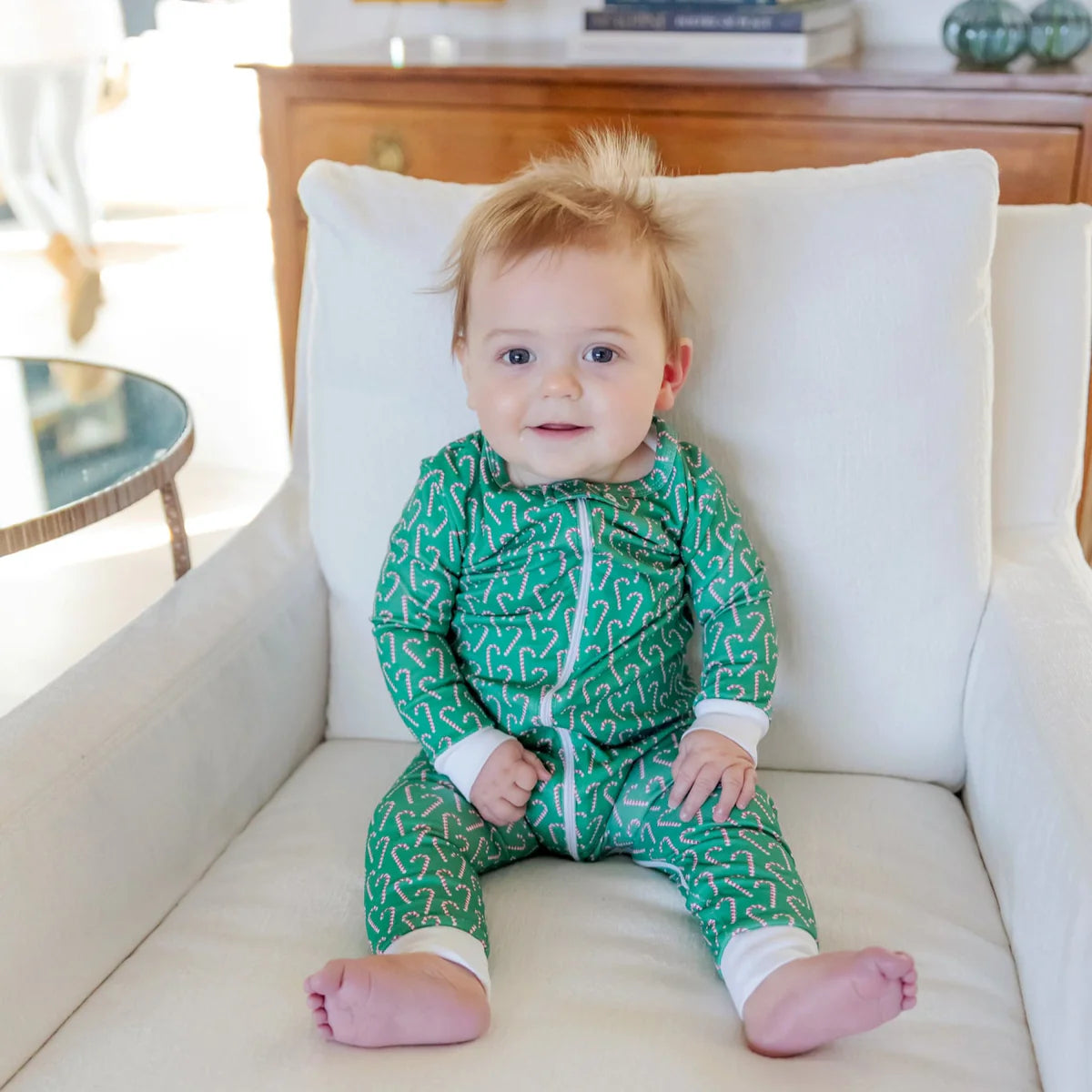 Parker Zipper Pajama - Candy Cane Lane