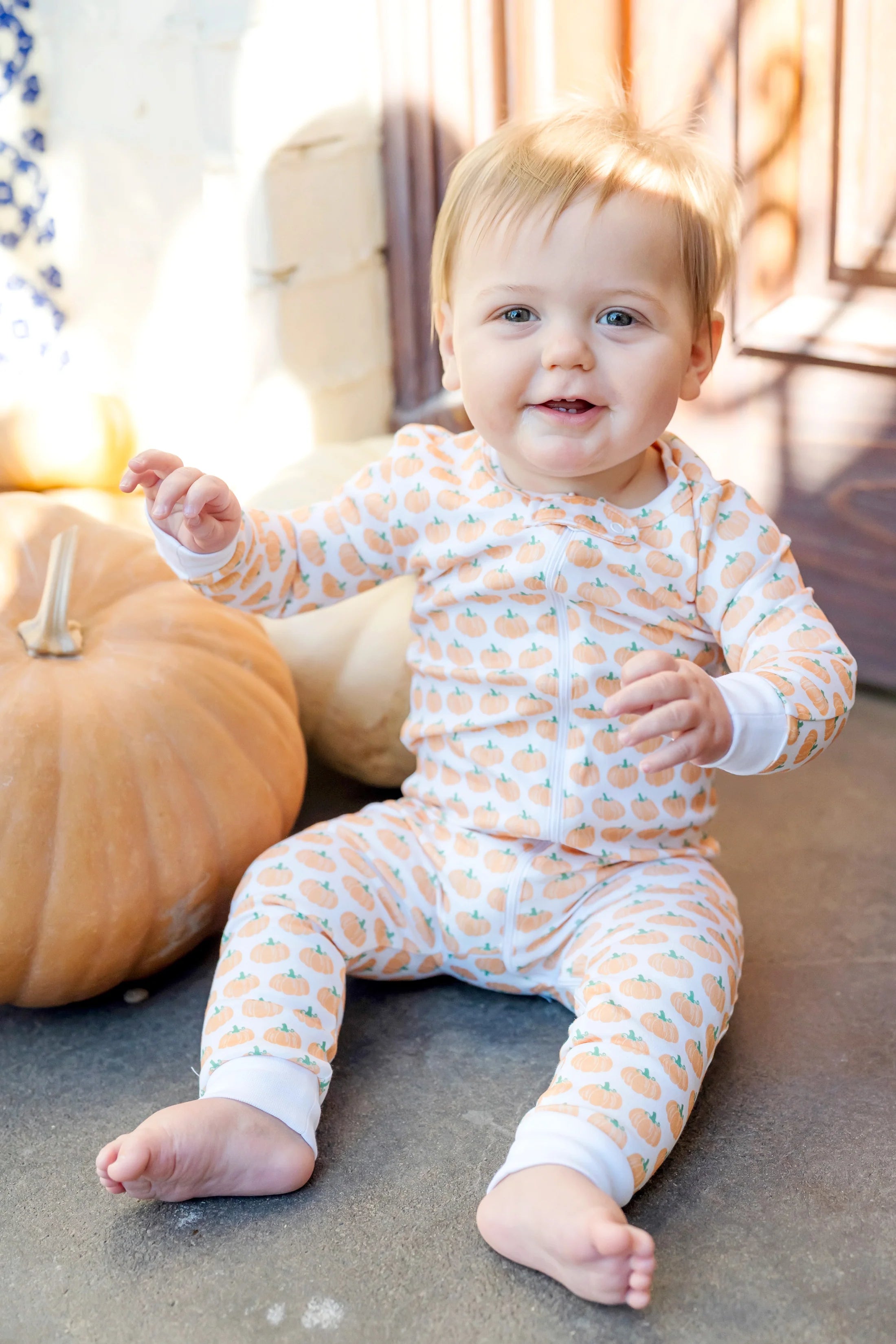 Parker Zipper Pajama - Harvest Pumpkin