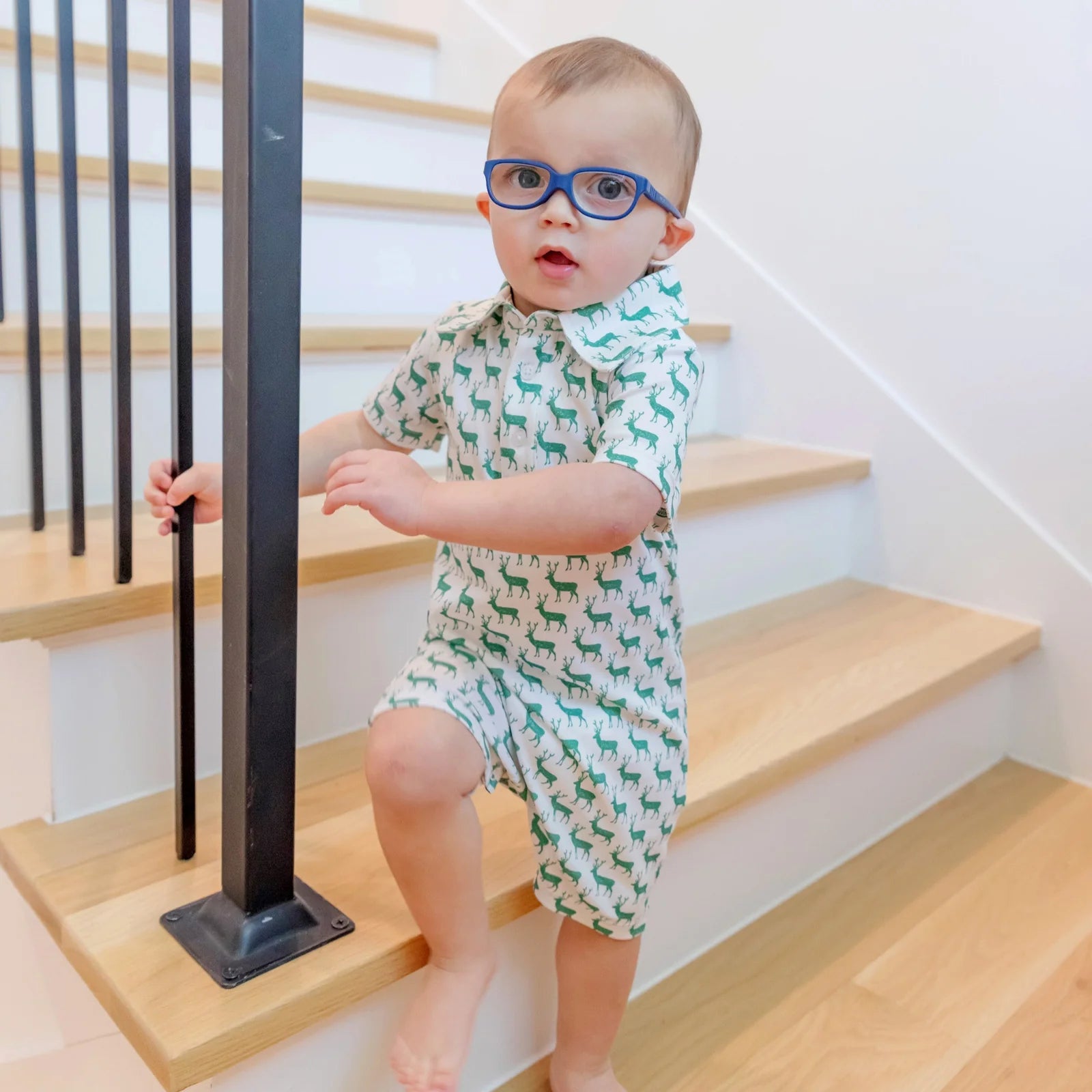 Tripp Boys' Polo Shortall- Woodland Deer