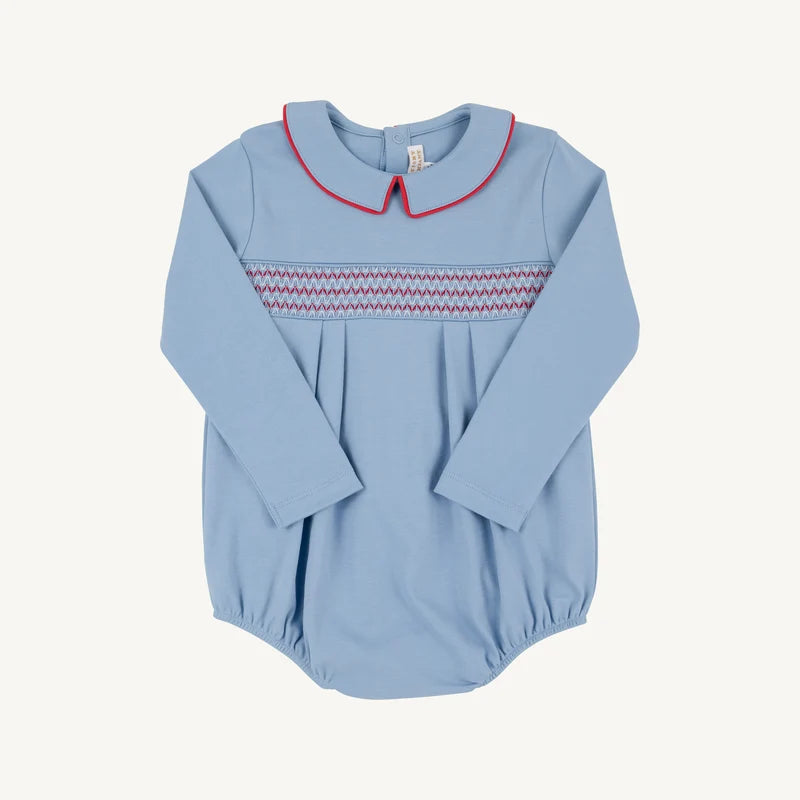 Long Sleeve Bradford Bubble- Barrington Blue/Richmond Red Stripe