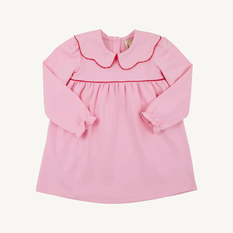 Long Sleeve Maude's Day Dress- Pier Party Pink Richmond Red