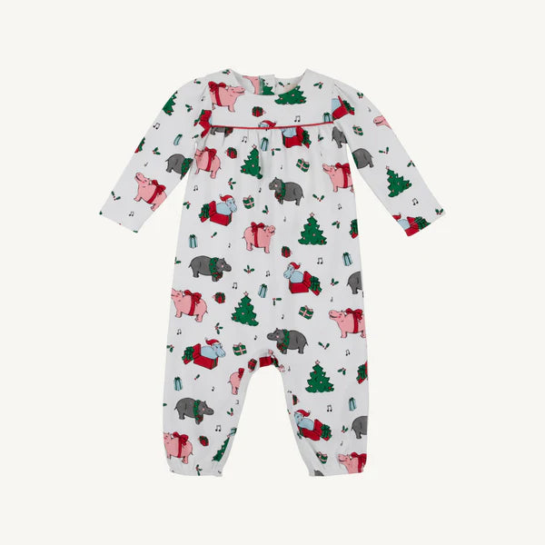 Long Sleeve Penny's Playsuit- I Want a Hippopotamus