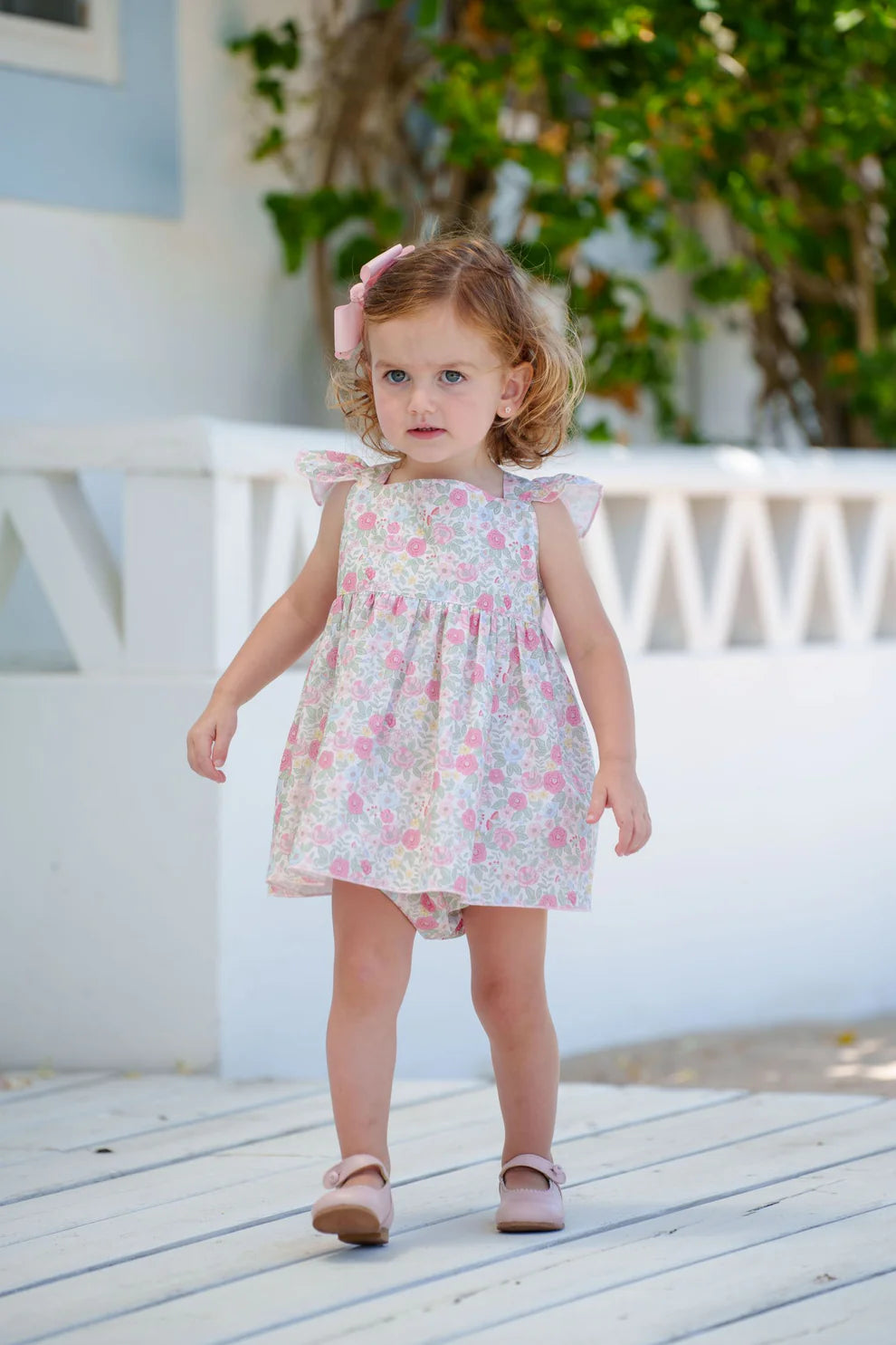 Pink Floral Baby Set