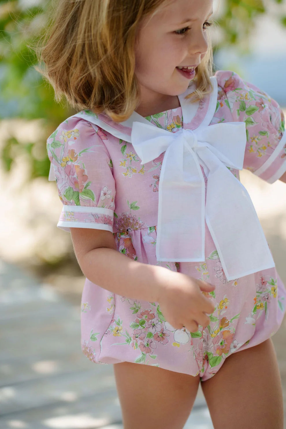 Linen Floral Romper