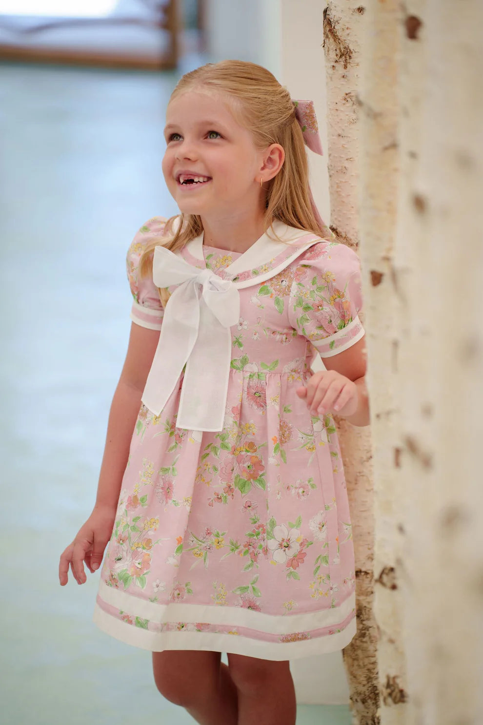 Linen Floral Dress