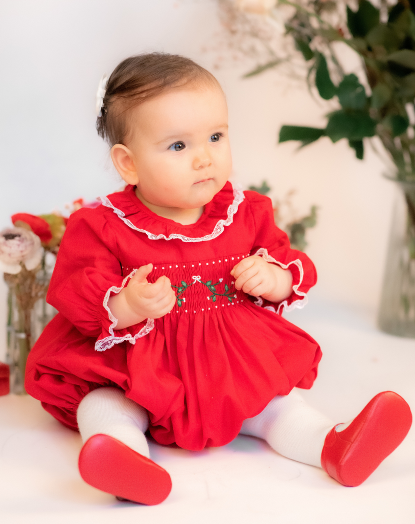Long sleeve red hot sale christmas dress