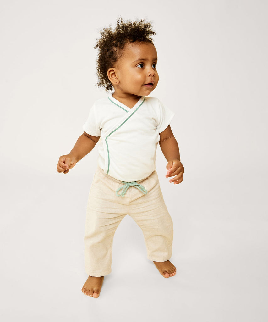 Baby Bowie Pant - Oatmeal Flannel