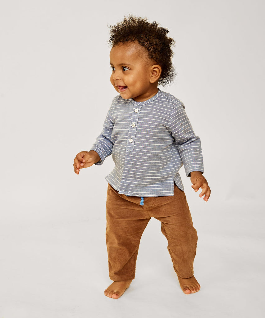 Baby Lupo Shirt - Chambray Stripe