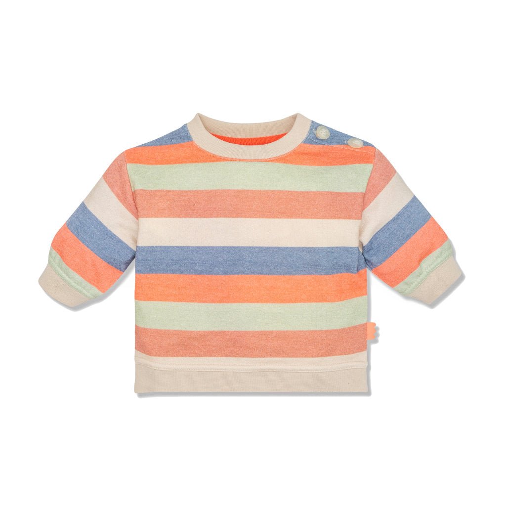 Cream Stripes Summer Sweatshirt