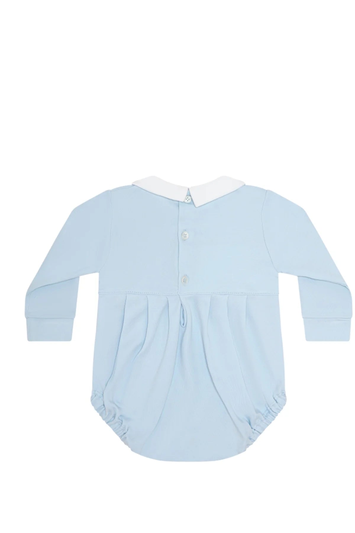 Blue Puppy Love Embroidered LS Bubble