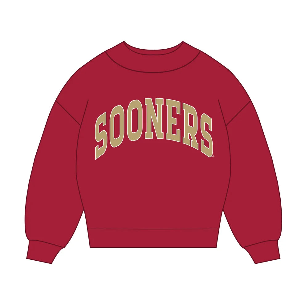 The Madi Classic Mockneck Sooners Applique