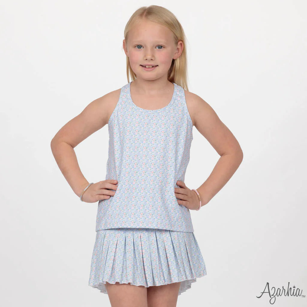 Grand Blue Flowers Printed Tank