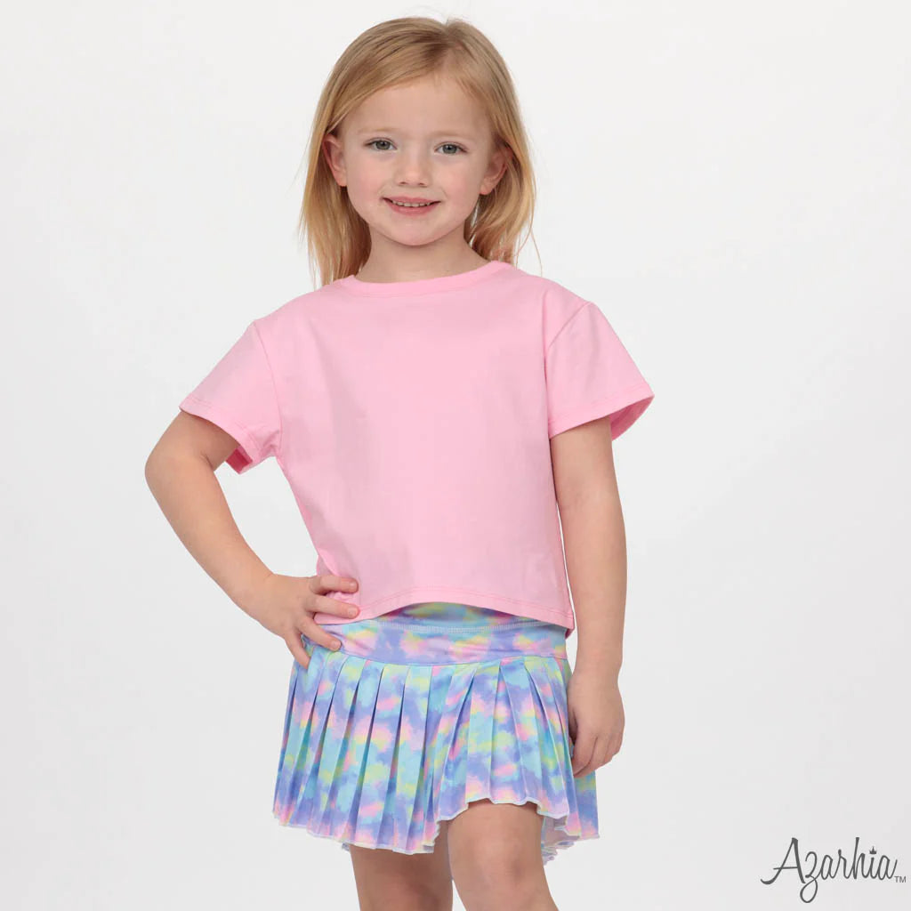 Mini Pleated Skort- Electric Clouds