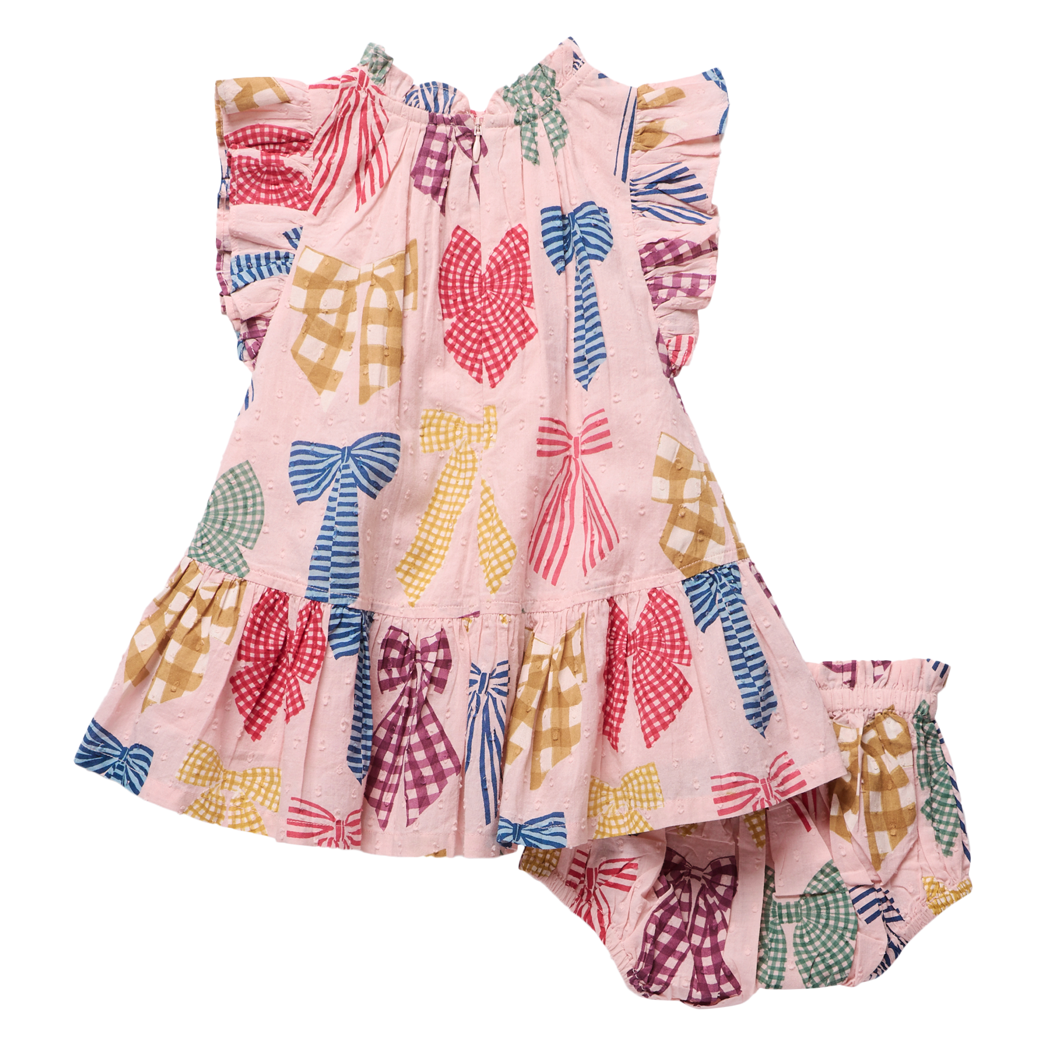 Baby Girl Harper Dress Set - Patterned Bows