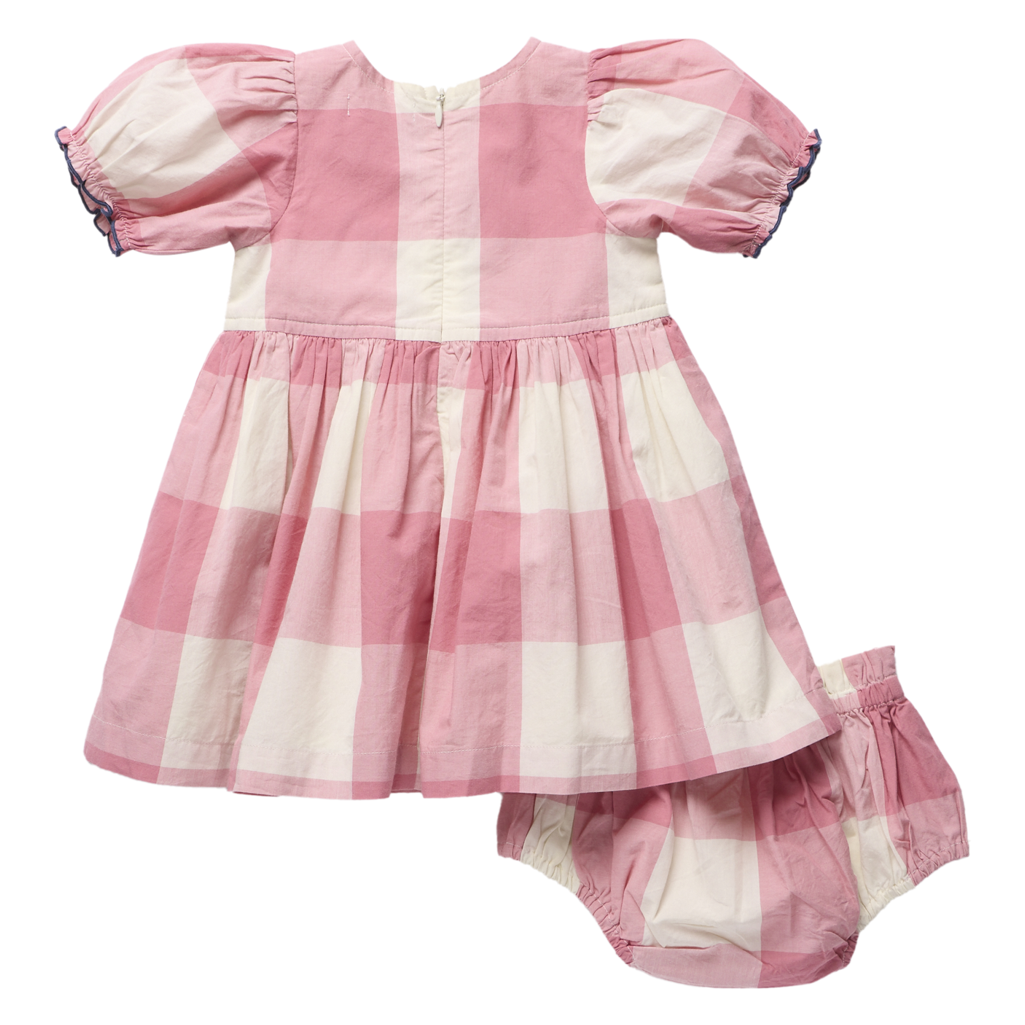 Baby Girl Hermione Dress Set - Pink Check
