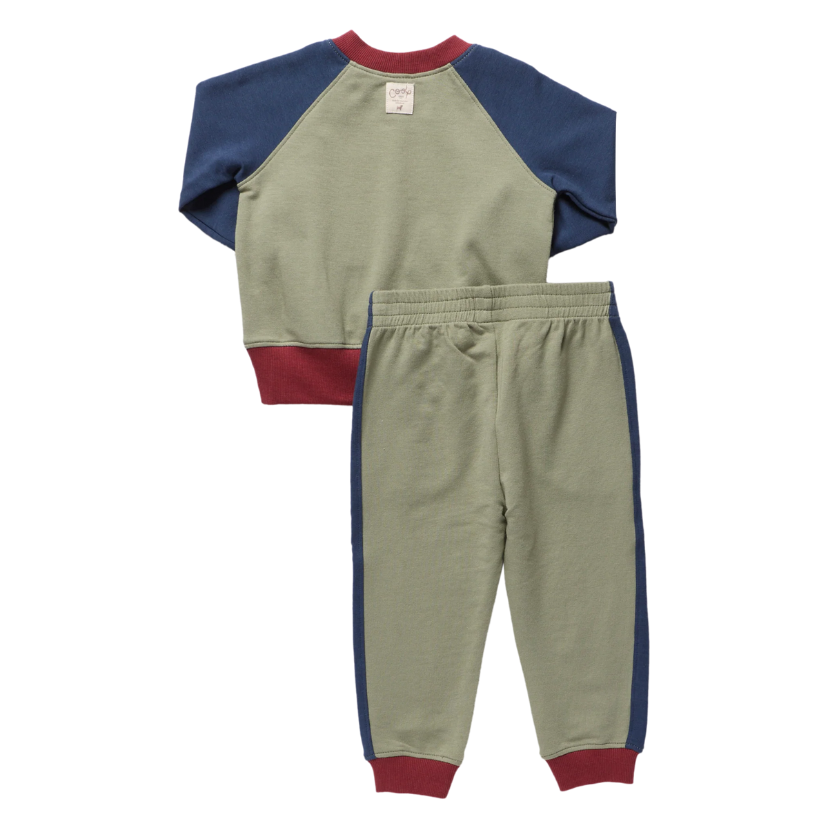Baby Puzzle Jogger Set- Green Colorblock