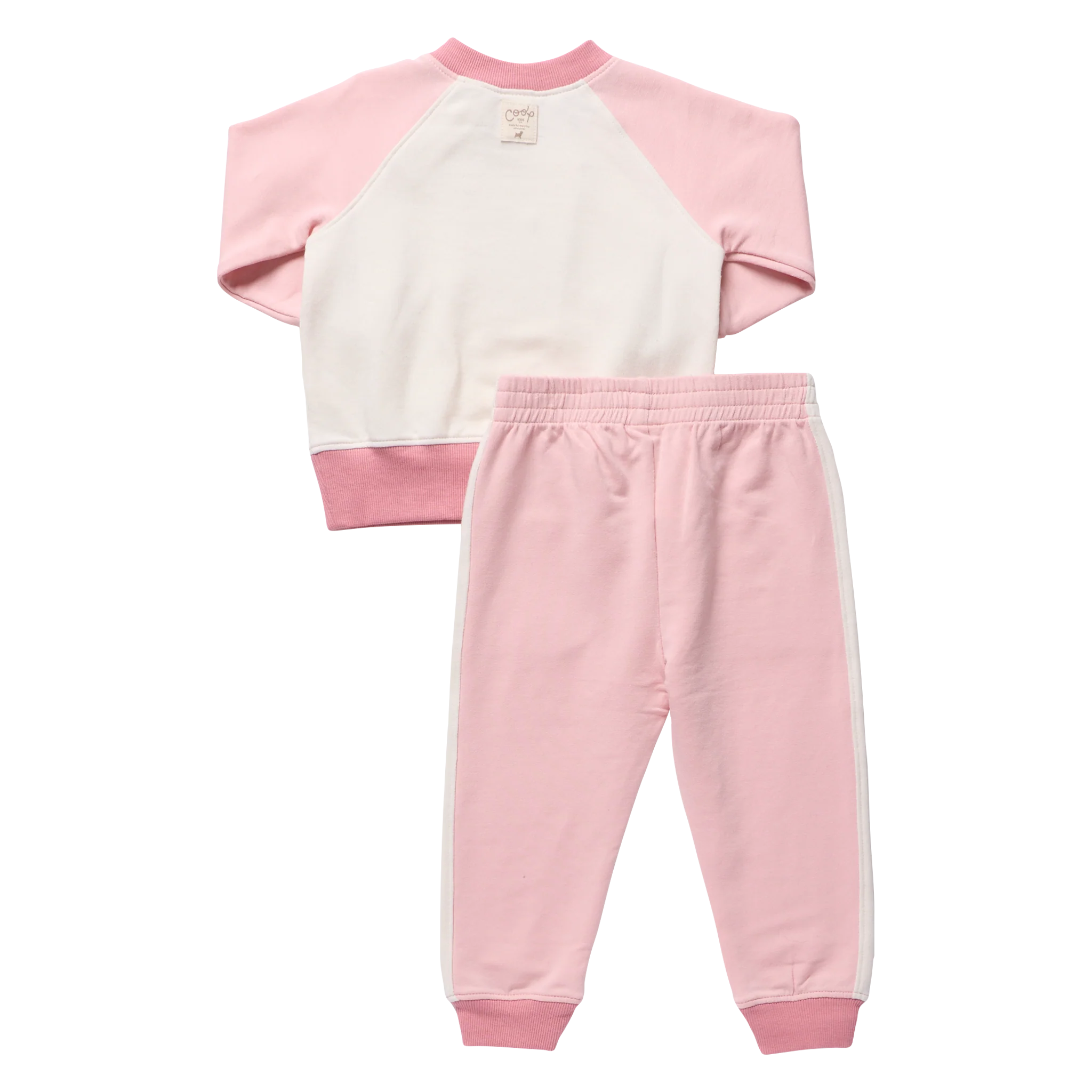 Baby Puzzle Jogger Set- Pink Colorblock