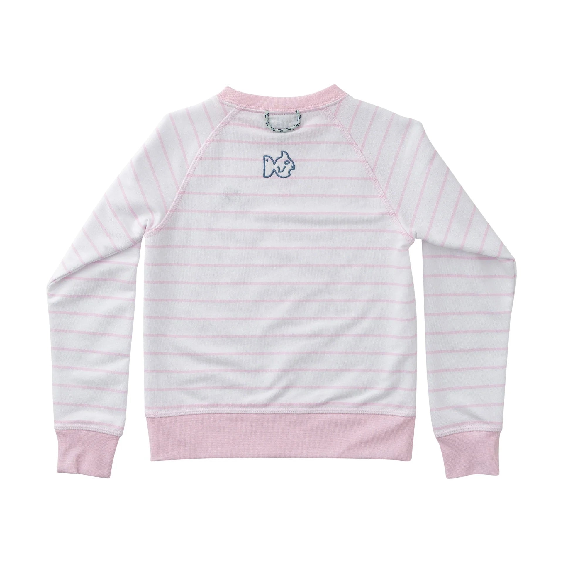 Girls Crew Control Sweatshirt- Pink Tulle Stripe