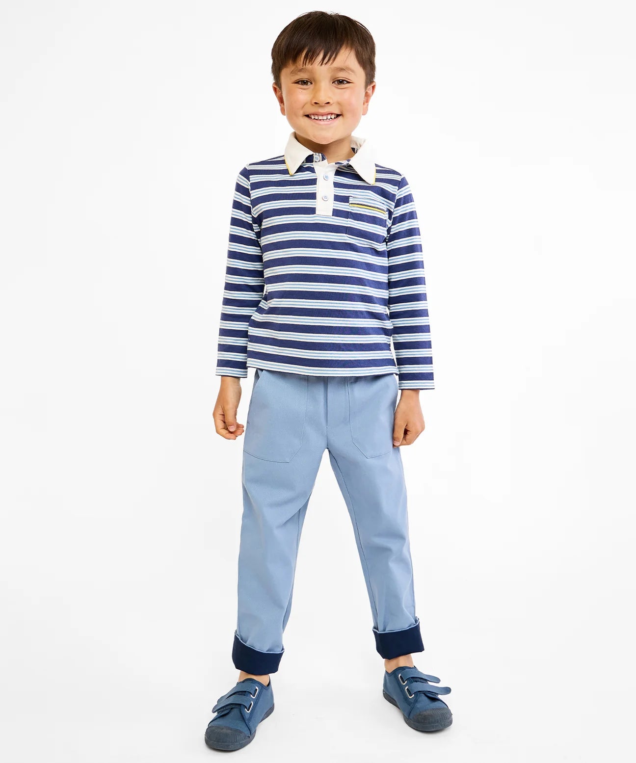 Parker Polo- Navy Twin Stripe