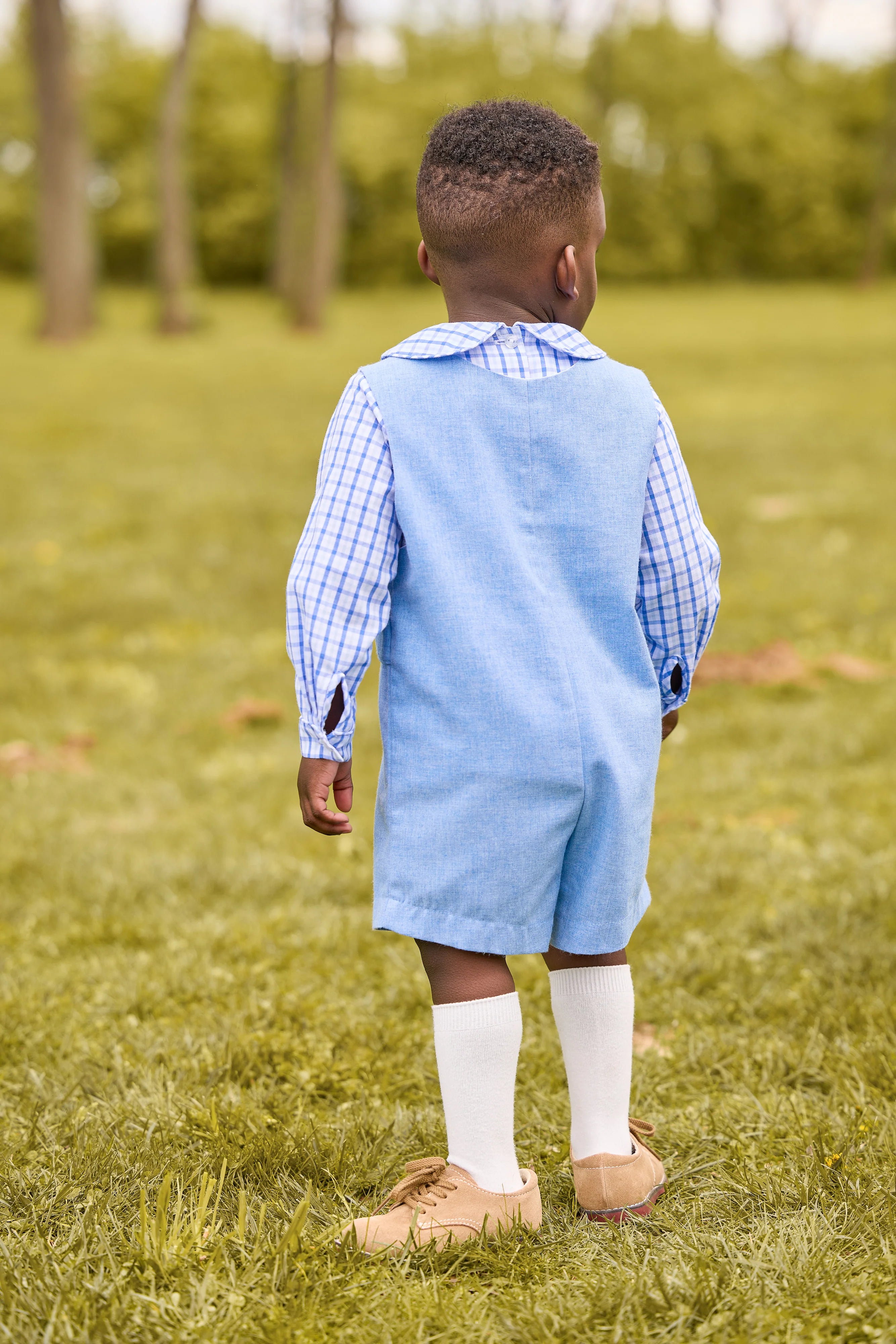 Vintage Button Tab Jon Jon Set- Alaskan Flannel